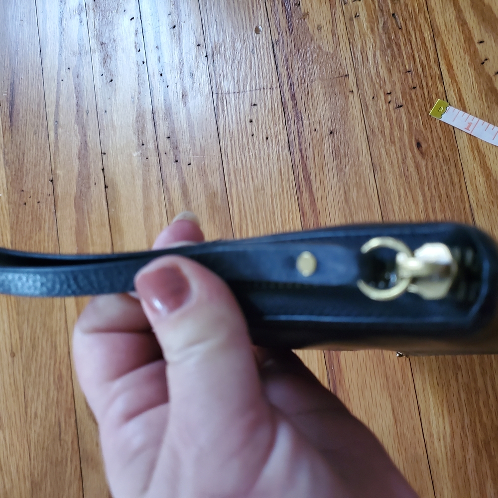 Fossil  Jori Zip Around Midnight Navy Looks Black Leather Wallet Clutch Travel - Picture 9 of 15
